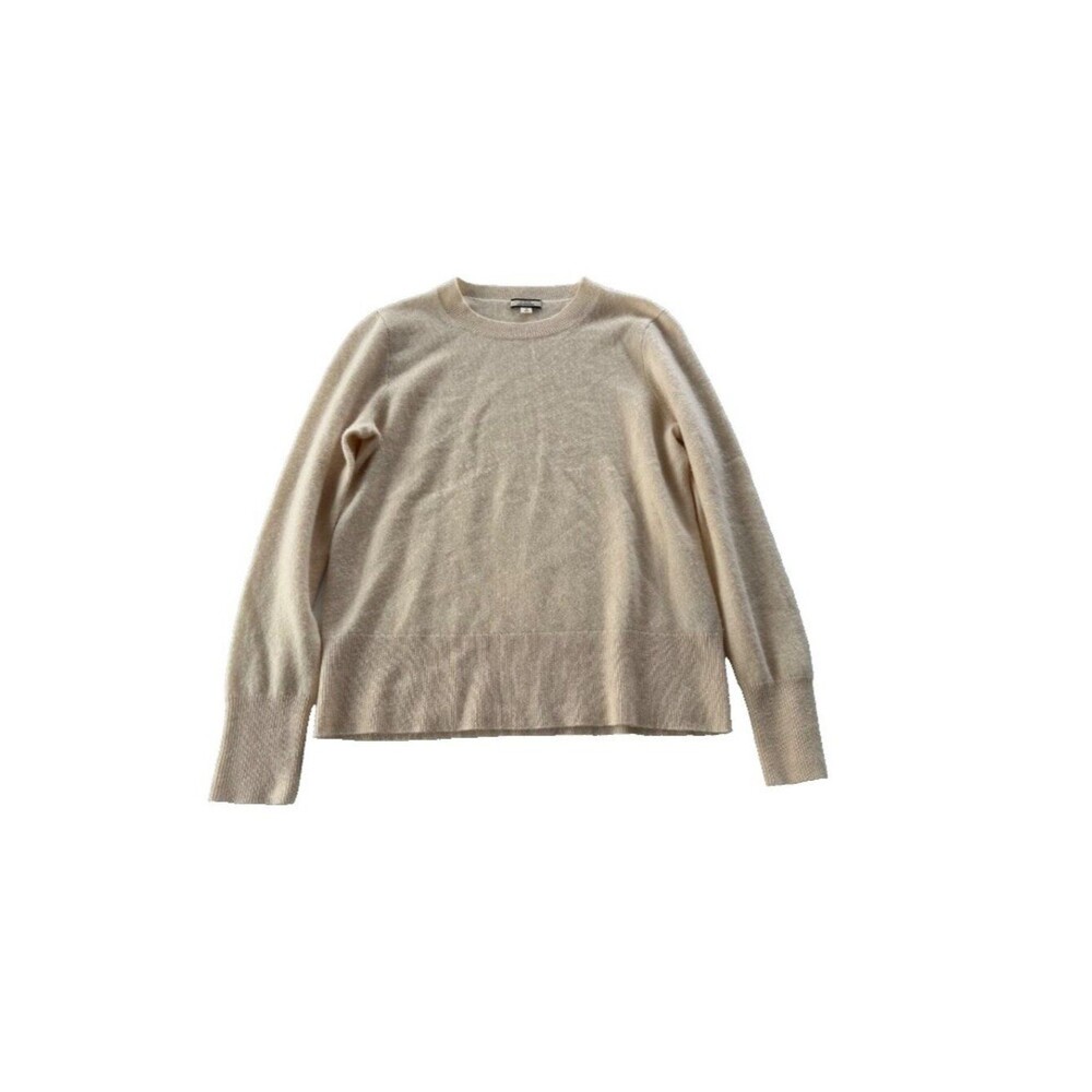 J Crew Womens Small Ivory Cashmere Crewcut Sweater Old Money Sustainable